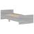 Cadru de pat mic single sonoma gri 75x190 cm lemn prelucrat GartenMobel Dekor