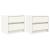 Noptiere, 2 buc., alb, 40x31x35,5 cm, lemn masiv de pin GartenMobel Dekor