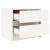 Noptiere, 2 buc., alb, 40x31x35,5 cm, lemn masiv de pin GartenMobel Dekor