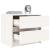 Noptiere, 2 buc., alb, 40x31x35,5 cm, lemn masiv de pin GartenMobel Dekor