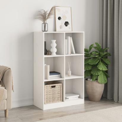 Bibliotecă, alb, 70x33x110 cm, lemn masiv de pin GartenMobel Dekor