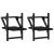 Rafturi de perete cu bare, 2 buc, negru, 20x25x30 cm GartenMobel Dekor