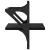 Rafturi de perete cu bare, 2 buc, negru, 30x25x30 cm GartenMobel Dekor