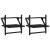 Rafturi de perete cu bare, 2 buc, negru, 30x25x30 cm GartenMobel Dekor