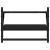 Rafturi de perete cu bare, 2 buc, negru, 40x25x30 cm GartenMobel Dekor
