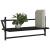 Rafturi de perete cu bare, 2 buc, negru, 65x25x30 cm GartenMobel Dekor
