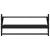 Rafturi de perete cu bare, 2 buc, negru, 65x25x30 cm GartenMobel Dekor