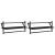 Rafturi de perete cu bare, 2 buc, negru, 65x25x30 cm GartenMobel Dekor