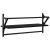 Rafturi de perete cu bare, 2 buc, negru, 65x25x30 cm GartenMobel Dekor