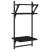 Rafturi perete cu 2 niveluri/bare 2 buc negru 30x25x65 cm GartenMobel Dekor