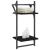 Rafturi perete cu 2 niveluri/bare 2 buc negru 30x25x65 cm GartenMobel Dekor