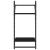 Rafturi perete cu 2 niveluri/bare 2 buc negru 30x25x65 cm GartenMobel Dekor