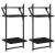 Rafturi perete cu 2 niveluri/bare 2 buc negru 30x25x65 cm GartenMobel Dekor