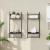 Rafturi perete cu 2 niveluri/bare 2 buc negru 30x25x65 cm GartenMobel Dekor