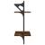 Rafturi perete 2 niveluri/bare 2 buc stejar fumuriu 30x25x65cm GartenMobel Dekor