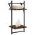 Rafturi perete 2 niveluri/bare 2 buc stejar fumuriu 30x25x65cm GartenMobel Dekor