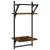 Rafturi perete 2 niveluri/bare 2 buc stejar fumuriu 30x25x65cm GartenMobel Dekor