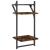 Rafturi perete 2 niveluri/bare 2 buc stejar fumuriu 30x25x65cm GartenMobel Dekor