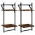 Rafturi perete 2 niveluri/bare 2 buc stejar fumuriu 30x25x65cm GartenMobel Dekor