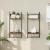 Rafturi perete 2 niveluri/bare 2 buc stejar fumuriu 30x25x65cm GartenMobel Dekor