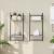 Rafturi perete 2 niveluri cu bare 2 buc. gri sonoma 30x25x65 cm GartenMobel Dekor