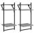 Rafturi perete 2 niveluri cu bare 2 buc. gri sonoma 30x25x65 cm GartenMobel Dekor