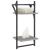 Rafturi perete 2 niveluri cu bare 2 buc. gri sonoma 30x25x65 cm GartenMobel Dekor