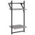 Rafturi perete 2 niveluri cu bare 2 buc. gri sonoma 30x25x65 cm GartenMobel Dekor