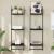 Rafturi perete 3 niveluri/bare 2 buc negru 30x25x100cm GartenMobel Dekor