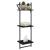 Rafturi perete 3 niveluri/bare 2 buc negru 30x25x100cm GartenMobel Dekor