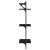 Rafturi perete 3 niveluri/bare 2 buc negru 30x25x100cm GartenMobel Dekor