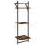 Rafturi perete 3 niveluri/bare 2 buc stejar fumuriu 30x25x100cm GartenMobel Dekor
