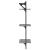 Rafturi perete 3 niveluri cu bare 2 buc. gri sonoma 30x25x100cm GartenMobel Dekor