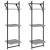 Rafturi perete 3 niveluri cu bare 2 buc. gri sonoma 30x25x100cm GartenMobel Dekor
