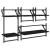 Set rafturi perete cu bare, 4 buc. negru lemn prelucrat GartenMobel Dekor