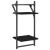 Set rafturi perete cu bare, 4 buc. negru lemn prelucrat GartenMobel Dekor