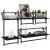 Set rafturi perete cu bare, 4 buc. negru lemn prelucrat GartenMobel Dekor