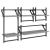 Set rafturi perete cu bare, 4 buc., gri sonoma, lemn prelucrat GartenMobel Dekor