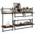 Set rafturi de perete cu bare, 4 buc., stejar maro, lemn GartenMobel Dekor