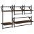 Set rafturi de perete cu bare, 4 buc., stejar maro, lemn GartenMobel Dekor