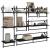 Set rafturi de perete cu bare, 6 buc., negru, lemn GartenMobel Dekor