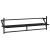 Set rafturi de perete cu bare, 6 buc., negru, lemn GartenMobel Dekor