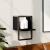 Raft de perete cu bare, negru, 20x25x30 cm GartenMobel Dekor