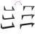 Set rafturi de perete, 3 buc., negru, lemn prelucrat GartenMobel Dekor