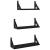 Set rafturi de perete, 3 buc., negru, lemn prelucrat GartenMobel Dekor
