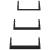 Set rafturi de perete, 3 buc., negru, lemn prelucrat GartenMobel Dekor