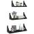 Set rafturi de perete, 3 buc., negru, lemn prelucrat GartenMobel Dekor