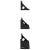 Set rafturi de perete, 3 buc., negru, lemn prelucrat GartenMobel Dekor