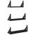 Set rafturi de perete, 3 buc., negru, lemn prelucrat GartenMobel Dekor
