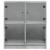 Dulap lateral cu uși din sticlă, gri beton, 68x37x75,5 cm GartenMobel Dekor